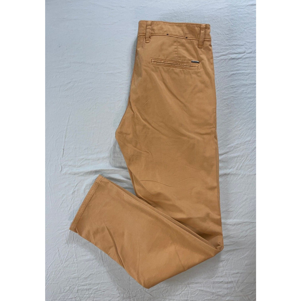 Hugo Boss Slim Fit Flat Front Stretch Cotton 'Schino' Pants. Washed Orange 34X31